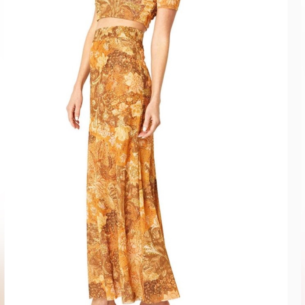 Womens MISA Los Angeles Ekat Skirt Golden Batik